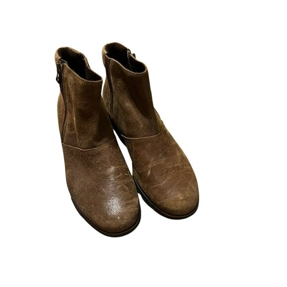 Sorel Womens Brown Waterproof Leather Ankle Boots With Side Zippers - Size 10 - Picture 1 of 12